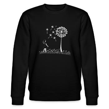 Mädchen mit Pusteblume - Stanley/Stella Unisex Bio-Sweatshirt CHANGER  - Schwarz - Vorne - Nik (191cm) & Marisol (170cm)