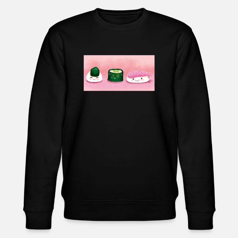 happy sushi - Stanley/Stella Unisex Bio-Sweatshirt CHANGER  - Schwarz