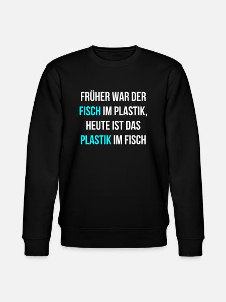 Fische Umweltschutz - Stanley/Stella Unisex Bio-Sweatshirt CHANGER  - Schwarz