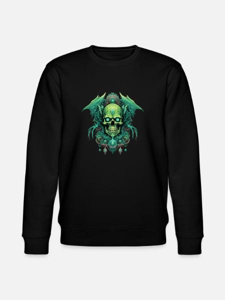 skull skull skeleton darkness gloomy - Stanley/Stella CHANGER Unisex Organic Sweatshirt - black