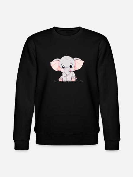 Cute little elephant - Stanley/Stella CHANGER Unisex Organic Sweatshirt - black