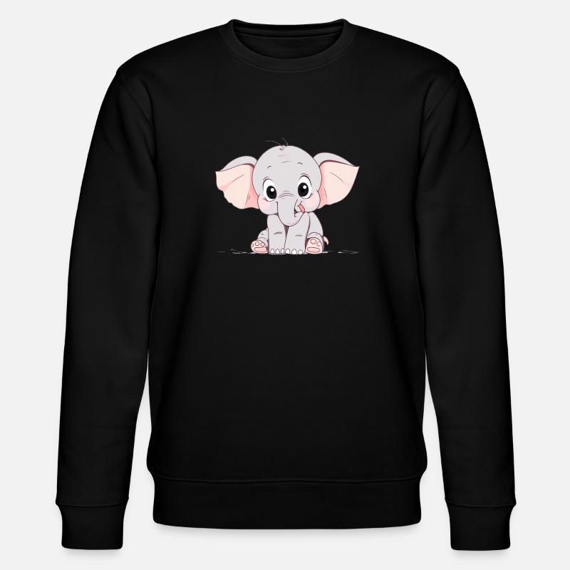 Mignon petit éléphant - Sweat bio CHANGER Stanley/Stella Unisexe - noir