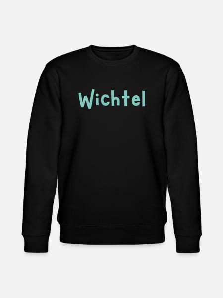 Wichtel blau - Stanley/Stella Unisex Bio-Sweatshirt CHANGER - Schwarz