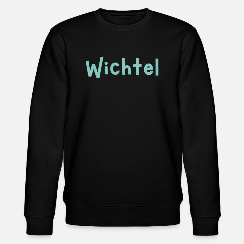Wichtel blau - Stanley/Stella Unisex Bio-Sweatshirt CHANGER  - Schwarz