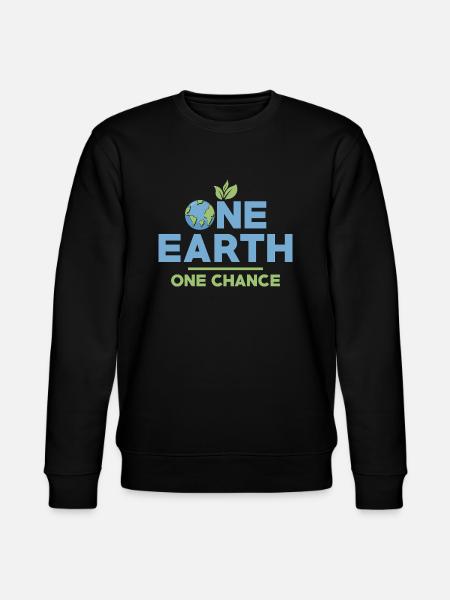 One Earth One Chance Planet Environmental Earth Da - Stanley/Stella CHANGER Unisex Organic Sweatshirt - black