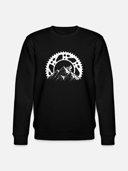 Bjerge og cykler, for cyklister, cyklister - Stanley/Stella økologisk unisex-sweatshirt CHANGER  - sort