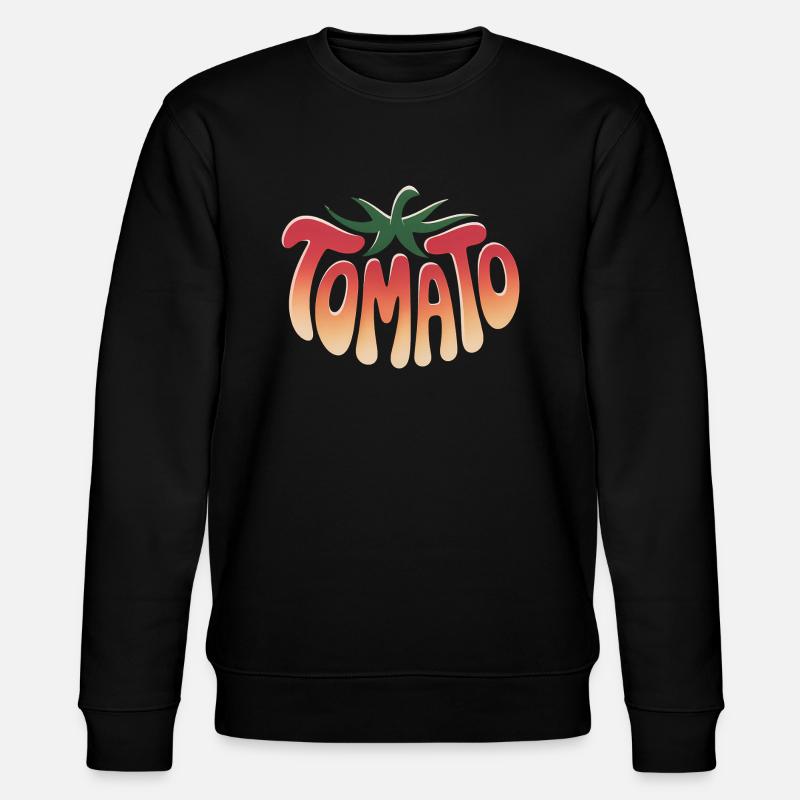 Tomato - Cool Vegetable Logo - Stanley/Stella CHANGER Unisex Organic Sweatshirt - black