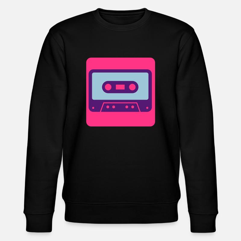 Retro cassette - Stanley/Stella Unisex Bio-Sweatshirt CHANGER  - Schwarz