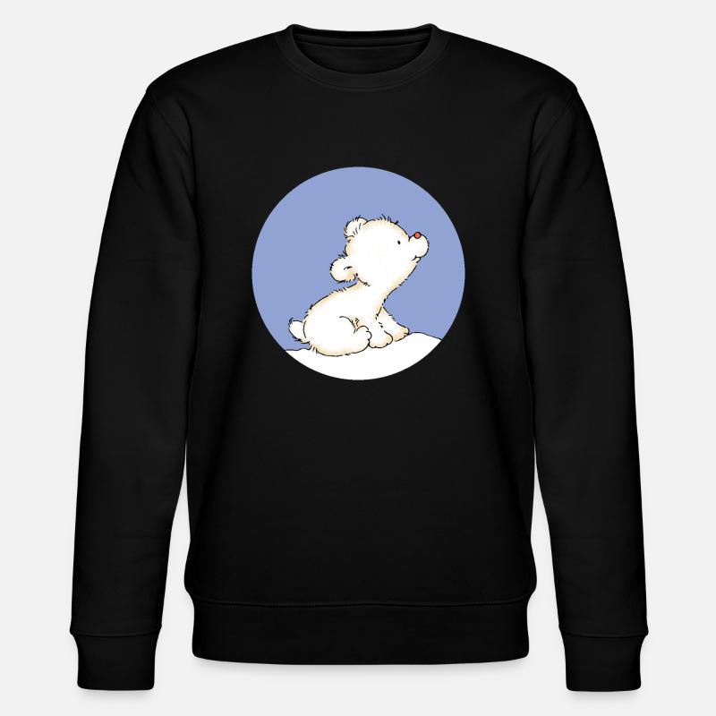 Baby Polar Bear - Stanley/Stella Unisex Bio-Sweatshirt CHANGER  - Schwarz