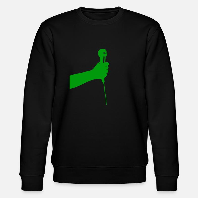 microphone (vert) - Sweat bio CHANGER Stanley/Stella Unisexe - noir