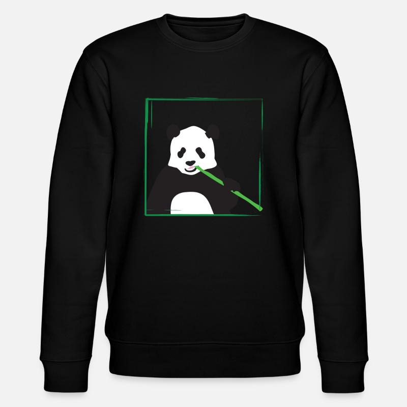 panda - Stanley/Stella Unisex Bio-Sweatshirt CHANGER  - Schwarz
