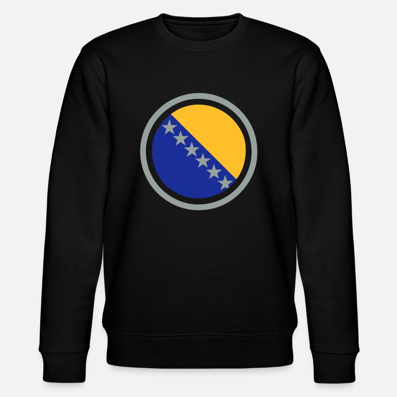 Bosnien Emblem - Stanley/Stella Unisex Bio-Sweatshirt CHANGER  - Schwarz