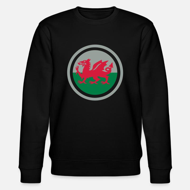 Wales Emblem - Stanley/Stella Unisex Bio-Sweatshirt CHANGER  - Schwarz