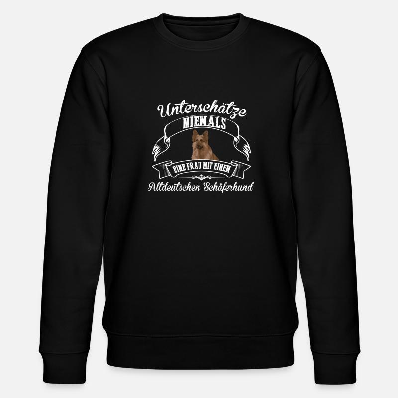 Altdeutscher Schäferhund - Stanley/Stella Unisex Bio-Sweatshirt CHANGER  - Schwarz