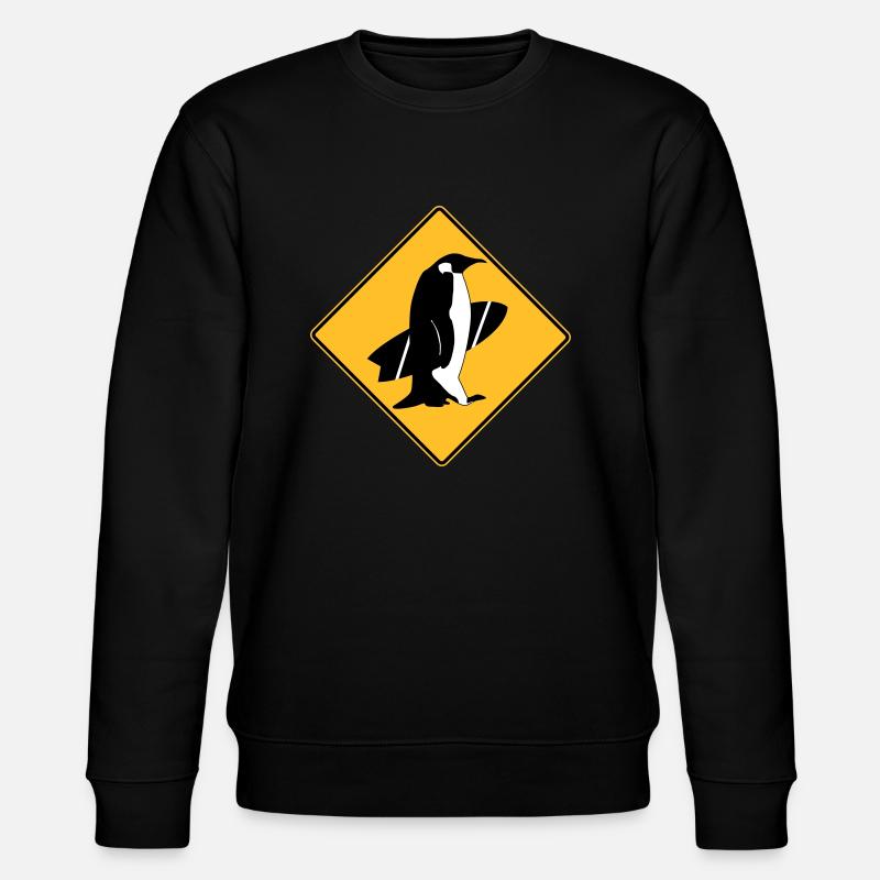 surfing_penguins - Stanley/Stella Unisex Bio-Sweatshirt CHANGER  - Schwarz