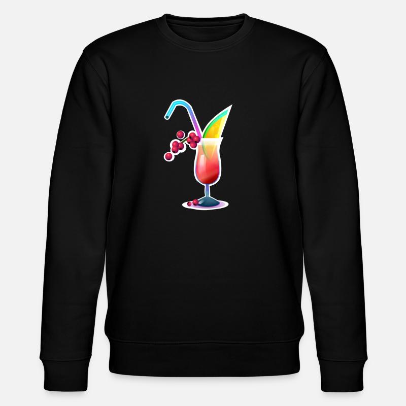 Cocktail Design klassisch - Stanley/Stella Unisex Bio-Sweatshirt CHANGER  - Schwarz