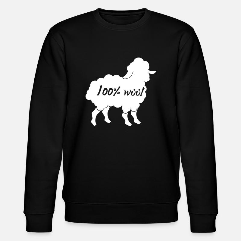 Sheep / farm: 100% Wool - Stanley/Stella CHANGER Unisex Organic Sweatshirt - black