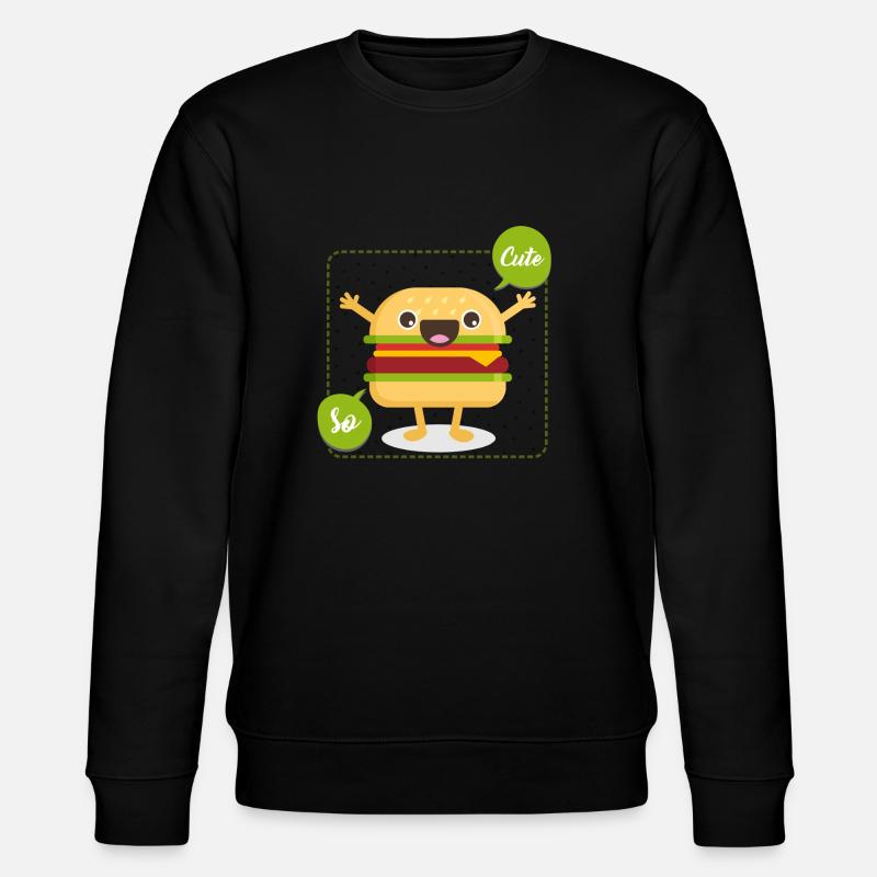 Süßer Hamburger - Stanley/Stella Unisex Bio-Sweatshirt CHANGER  - Schwarz