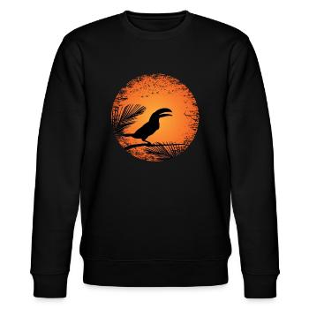 Tukan - Stanley/Stella CHANGER Unisex Organic Sweatshirt - black - Front - Nik (191cm) & Marisol (170cm)
