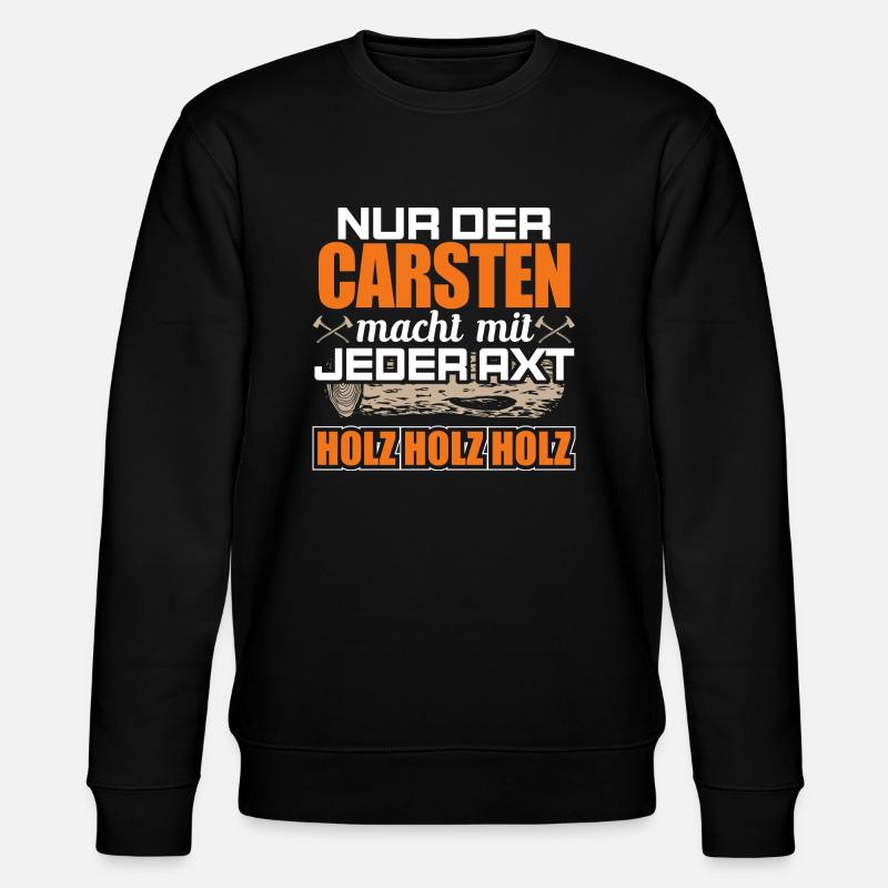 CARSTEN - Holz - Stanley/Stella Unisex Bio-Sweatshirt CHANGER  - Schwarz