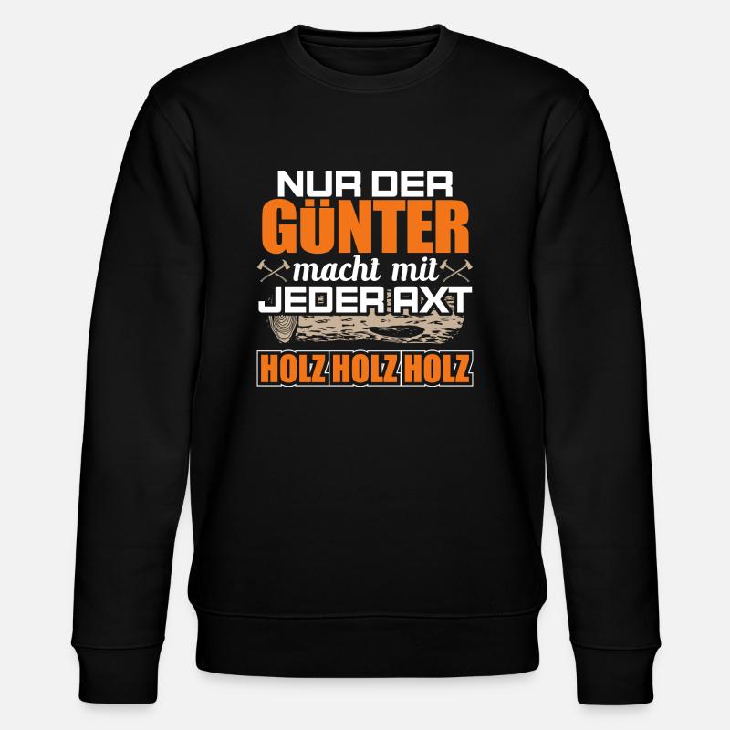 GÜNTER - Holz - Stanley/Stella Unisex Bio-Sweatshirt CHANGER  - Schwarz