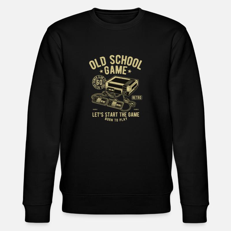 Retro Gaming - Stanley/Stella Unisex Bio-Sweatshirt CHANGER  - Schwarz
