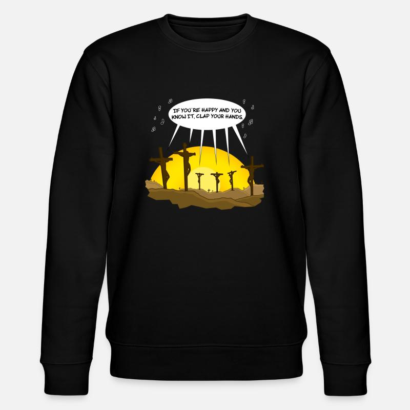 Clap your hands - Stanley/Stella CHANGER Unisex Organic Sweatshirt - black