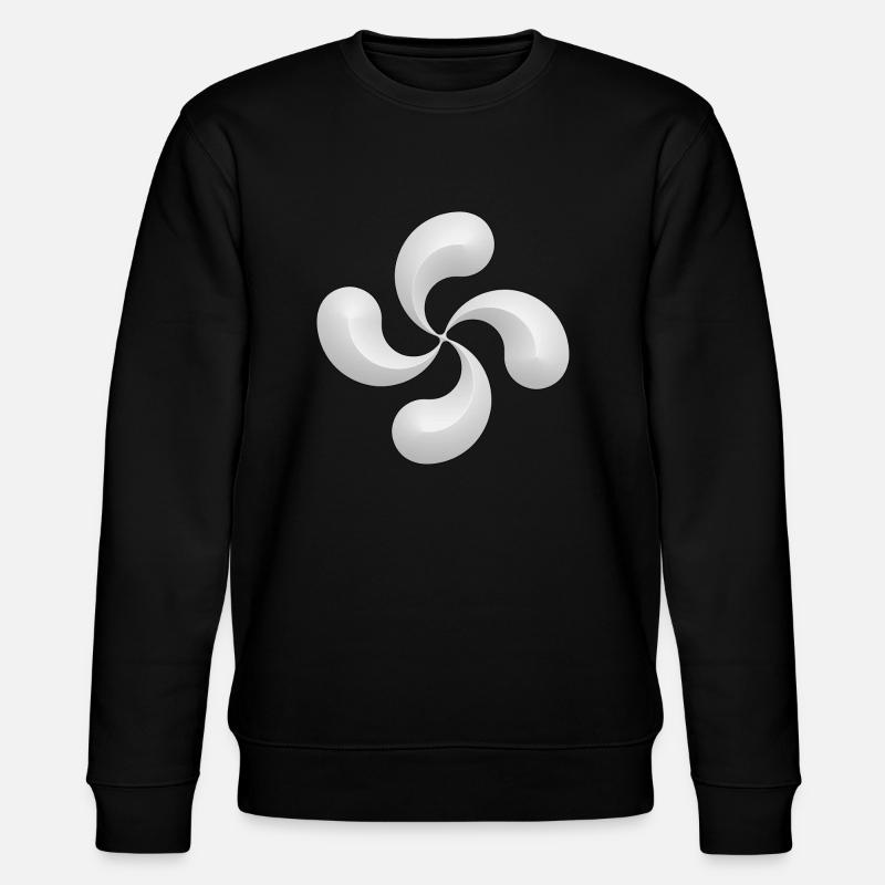 basque_cross_lauburu_8 - Stanley/Stella Unisex Bio-Sweatshirt CHANGER  - Schwarz