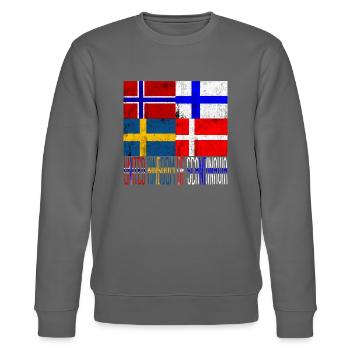 United Kingdom of Scandinavia - Stanley/Stella Unisex Bio-Sweatshirt CHANGER  - Burgunderrot - Vorne - Nik (191cm) & Marisol (170cm)