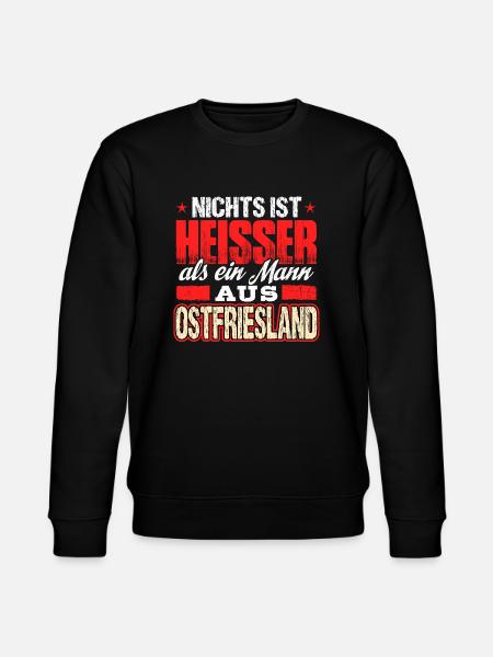OSTFRIESLAND - heiss - Stanley/Stella Unisex Bio-Sweatshirt CHANGER - Schwarz