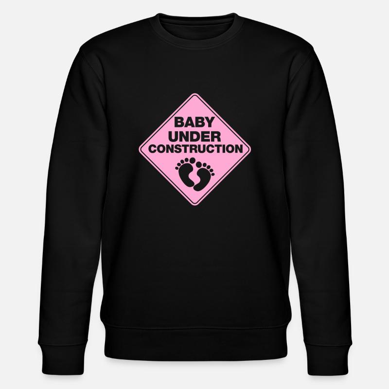 baby under construction - Stanley/Stella Unisex Bio-Sweatshirt CHANGER - Schwarz