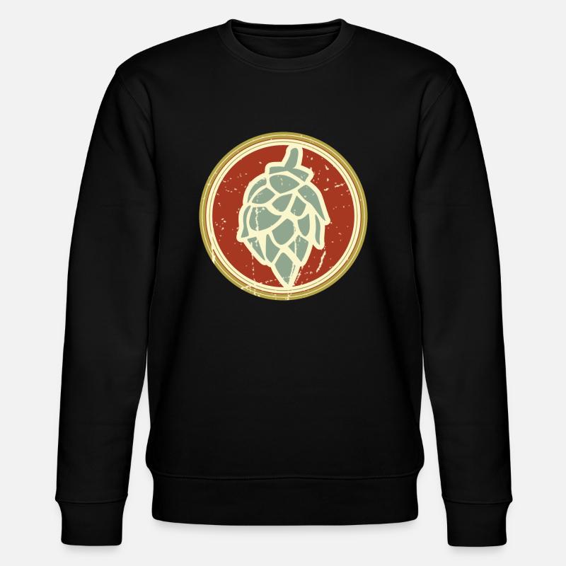 Hopfen Retro - Stanley/Stella Unisex Bio-Sweatshirt CHANGER  - Schwarz