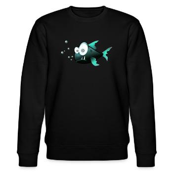 Verwirrter Fisch - Stanley/Stella Unisex Bio-Sweatshirt CHANGER  - Schwarz - Vorne - Nik (191cm) & Marisol (170cm)