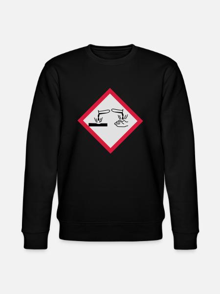 Gefahrstoffe ätzend - Stanley/Stella Unisex Bio-Sweatshirt CHANGER - Schwarz
