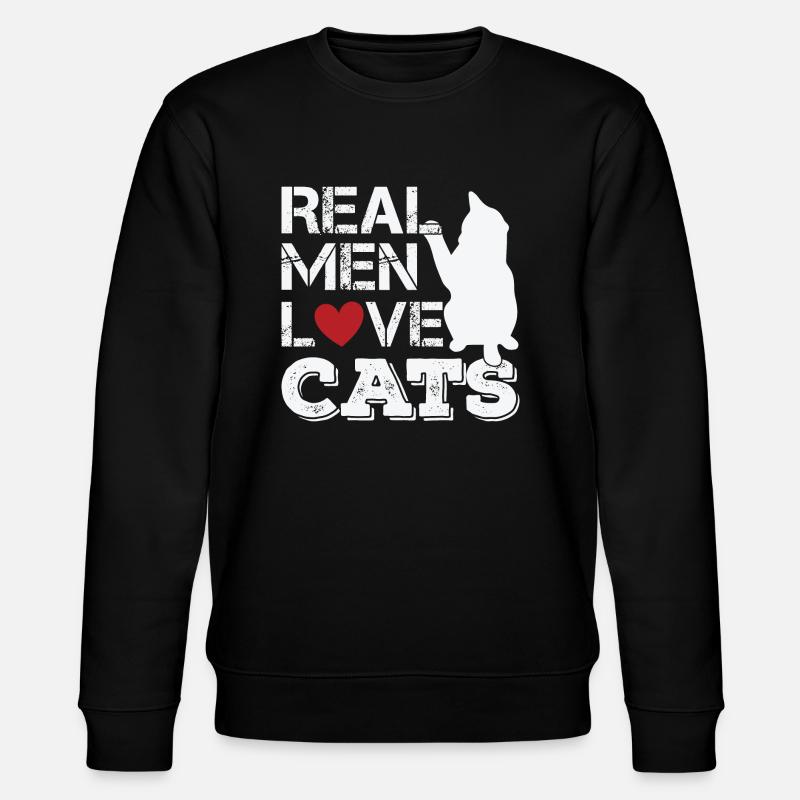Lustige Katze - Stanley/Stella Unisex Bio-Sweatshirt CHANGER - Schwarz