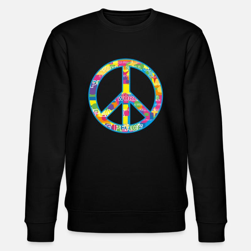Peace / Frieden Symbol - Stanley/Stella Unisex Bio-Sweatshirt CHANGER - Schwarz