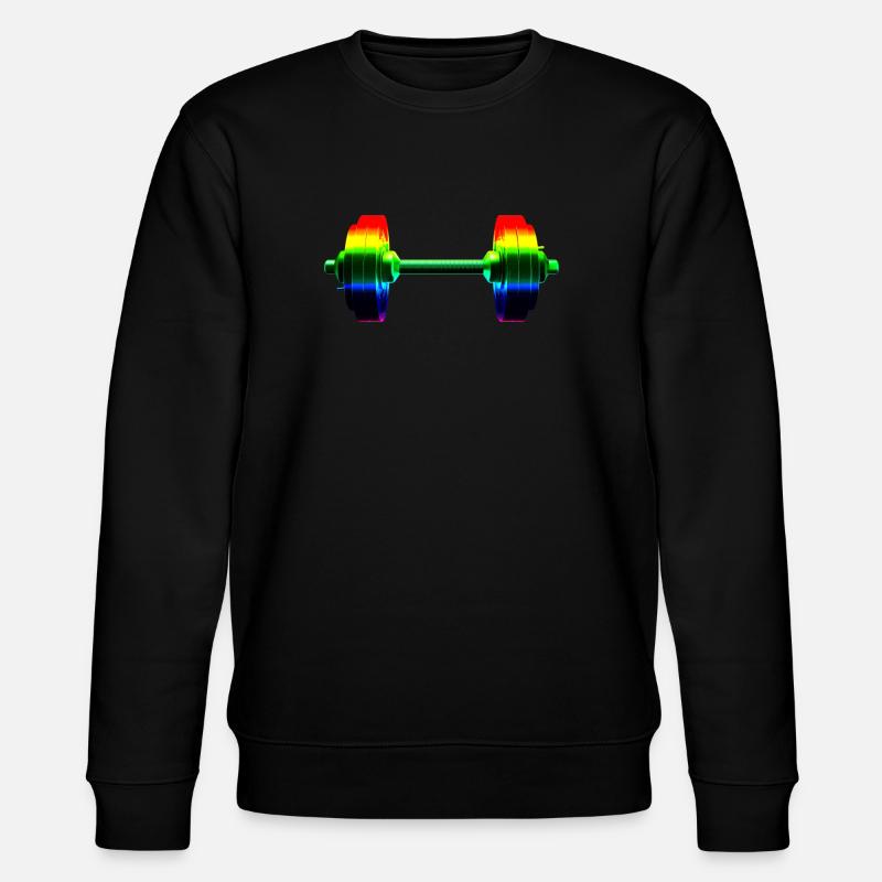 Rainbow dumbbell - Stanley/Stella CHANGER Unisex Organic Sweatshirt - black
