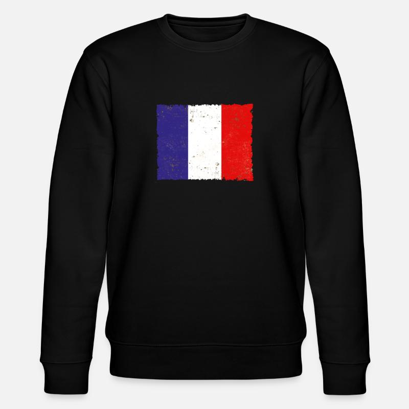Frankreich - Stanley/Stella Unisex Bio-Sweatshirt CHANGER  - Schwarz