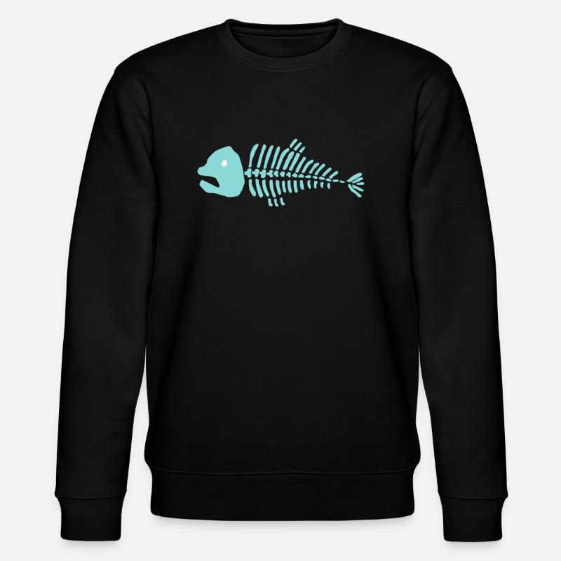 Grätenfisch - Stanley/Stella Unisex Bio-Sweatshirt CHANGER  - Schwarz