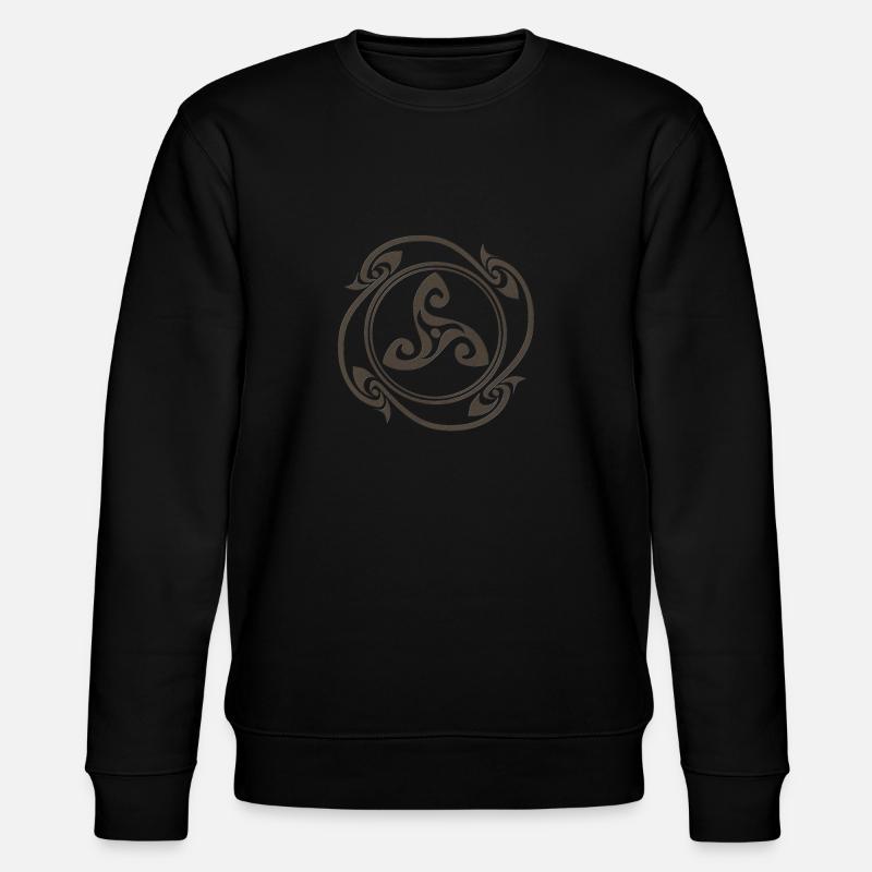 Latene keltisches Symbol grau meliert - Stanley/Stella Unisex Bio-Sweatshirt CHANGER  - Schwarz