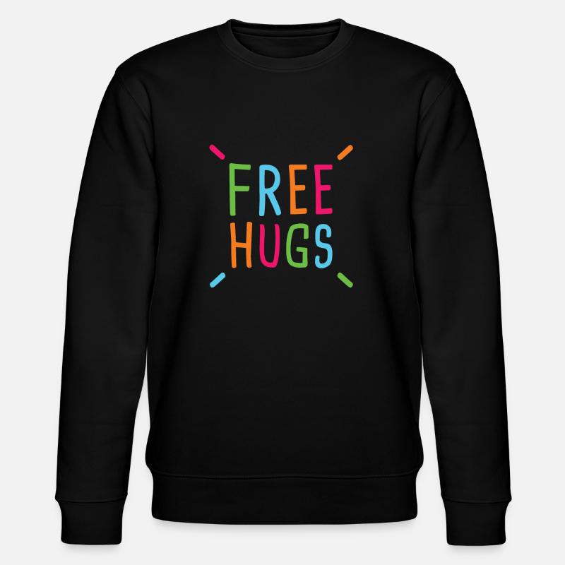 Free Hugs - Stanley/Stella Unisex Bio-Sweatshirt CHANGER  - Schwarz