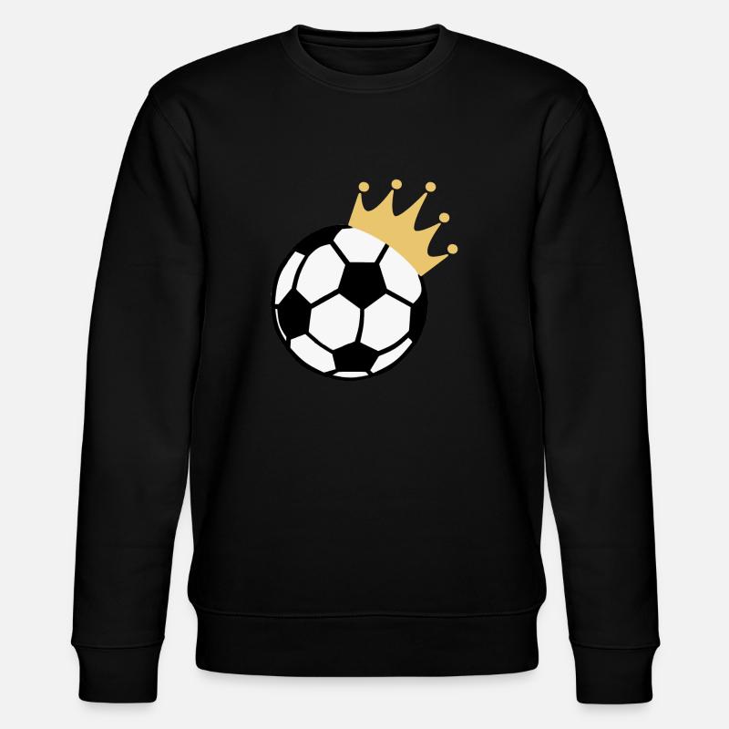 Fußball mit Krone - Stanley/Stella Unisex Bio-Sweatshirt CHANGER  - Schwarz