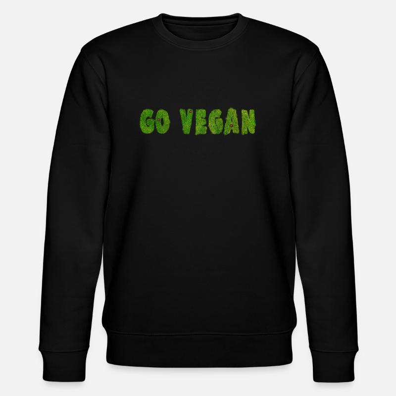 Go Vegan - Statement - Stanley/Stella Unisex Bio-Sweatshirt CHANGER  - Schwarz