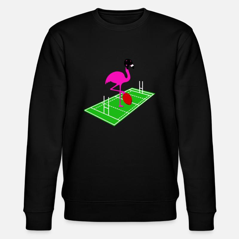 Flamingo de rugby - Sweat bio CHANGER Stanley/Stella Unisexe - noir