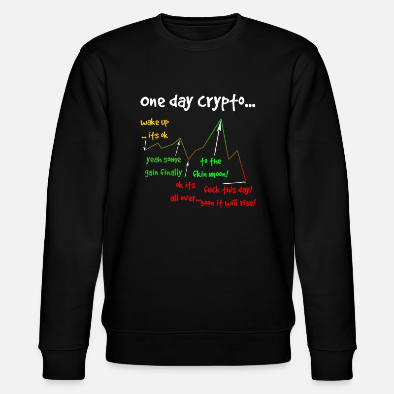 One day crypto - Stanley/Stella CHANGER Unisex Organic Sweatshirt - black
