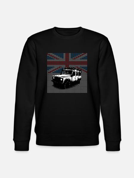 Union Jack Landie Defender - Autonaut.com - Stanley/Stella CHANGER Unisex Organic Sweatshirt - black