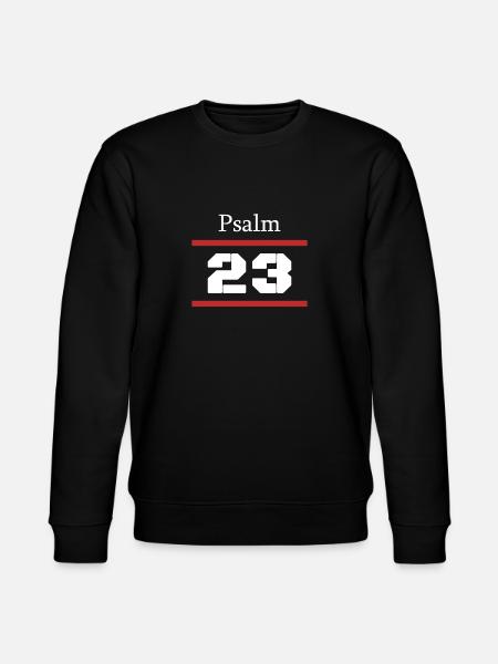 psalmi 23. Herra on minun paimeneni. - Stanley/Stella CHANGER unisex luomu-collegepaita - musta