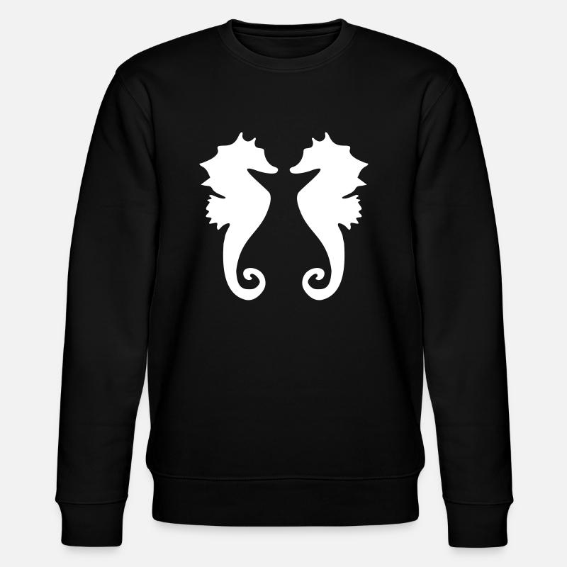 2 seahorses - Stanley/Stella CHANGER Unisex Organic Sweatshirt - black