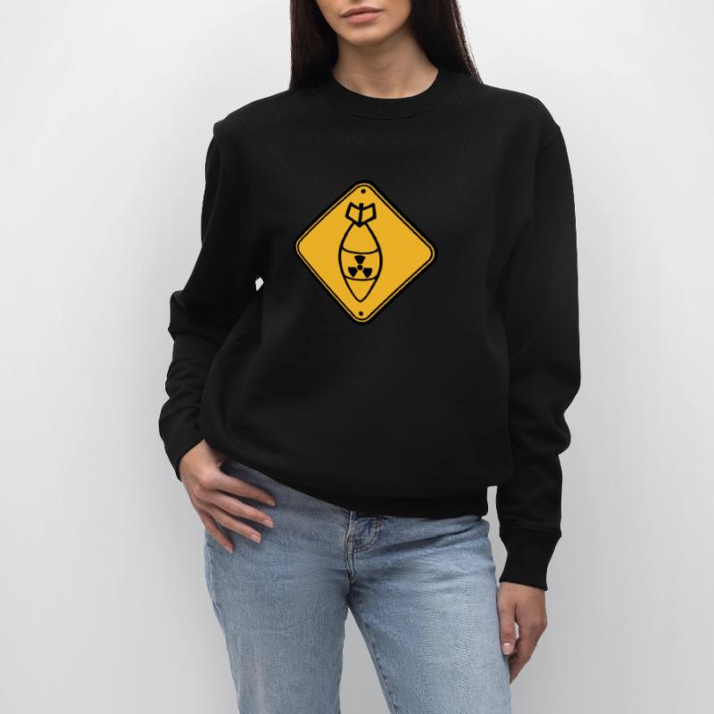 shield danger caution warning caution atomic bomb r Stanley/Stella CHANGER Unisex Organic Sweatshirt