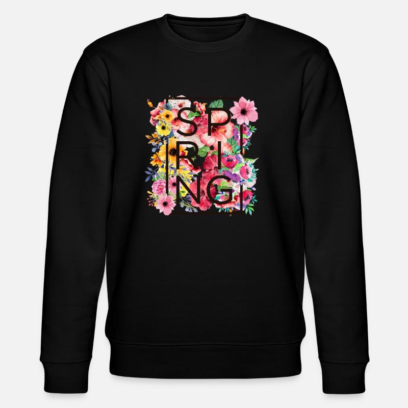 Spring - Frühling - Stanley/Stella Unisex Bio-Sweatshirt CHANGER  - Schwarz